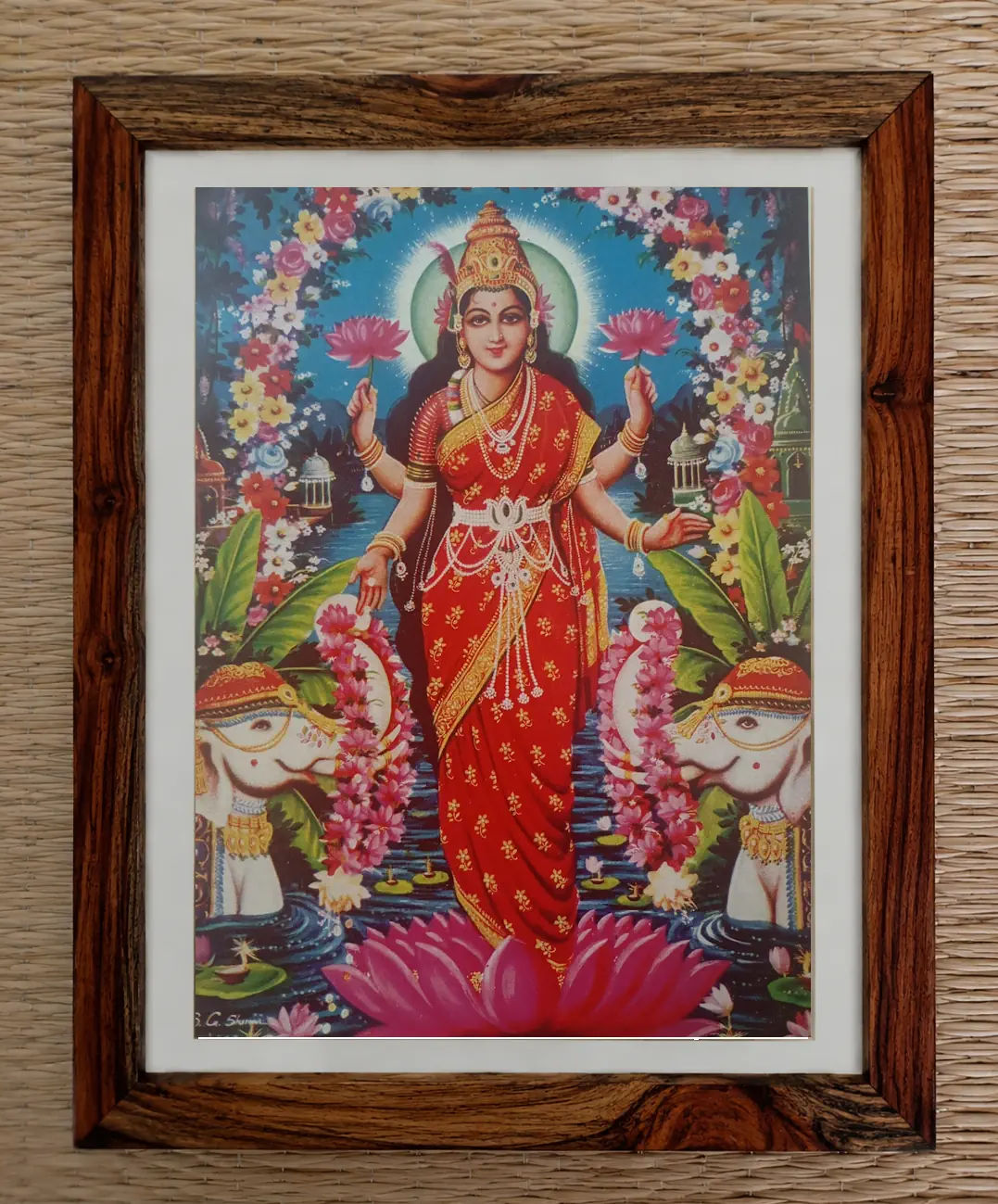 framed Gajalakshmi