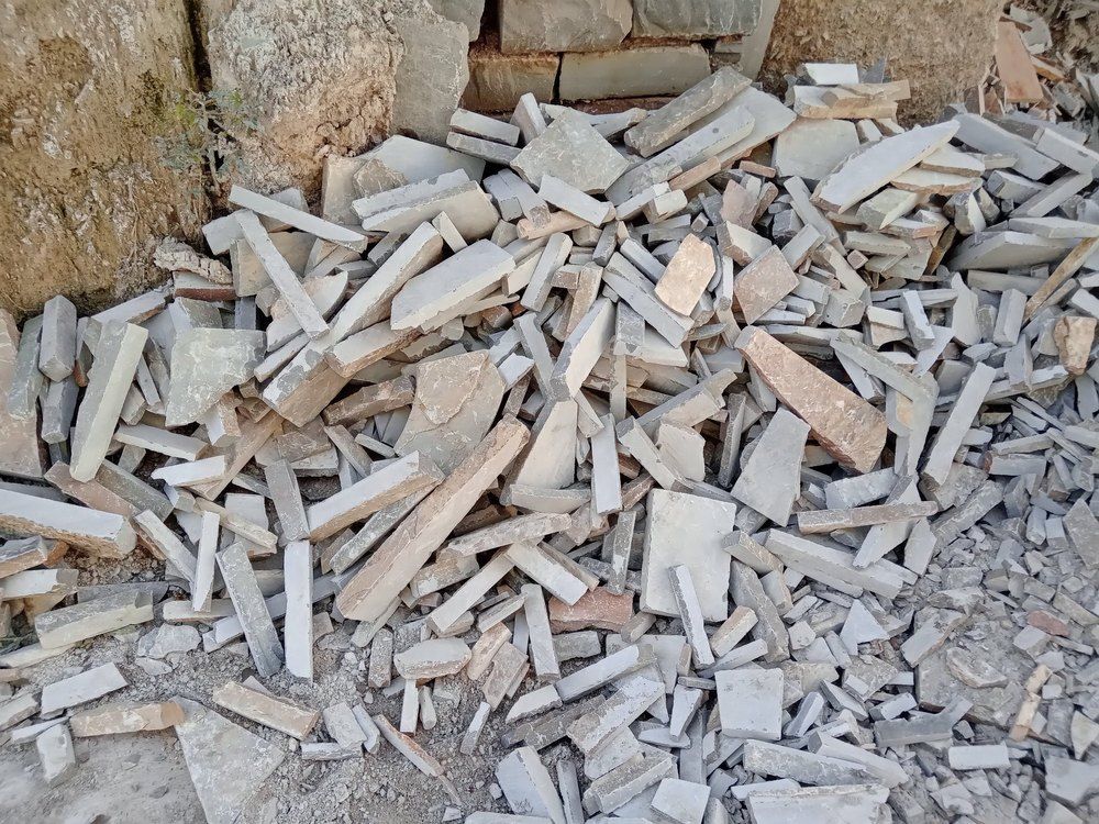 stone construction waste