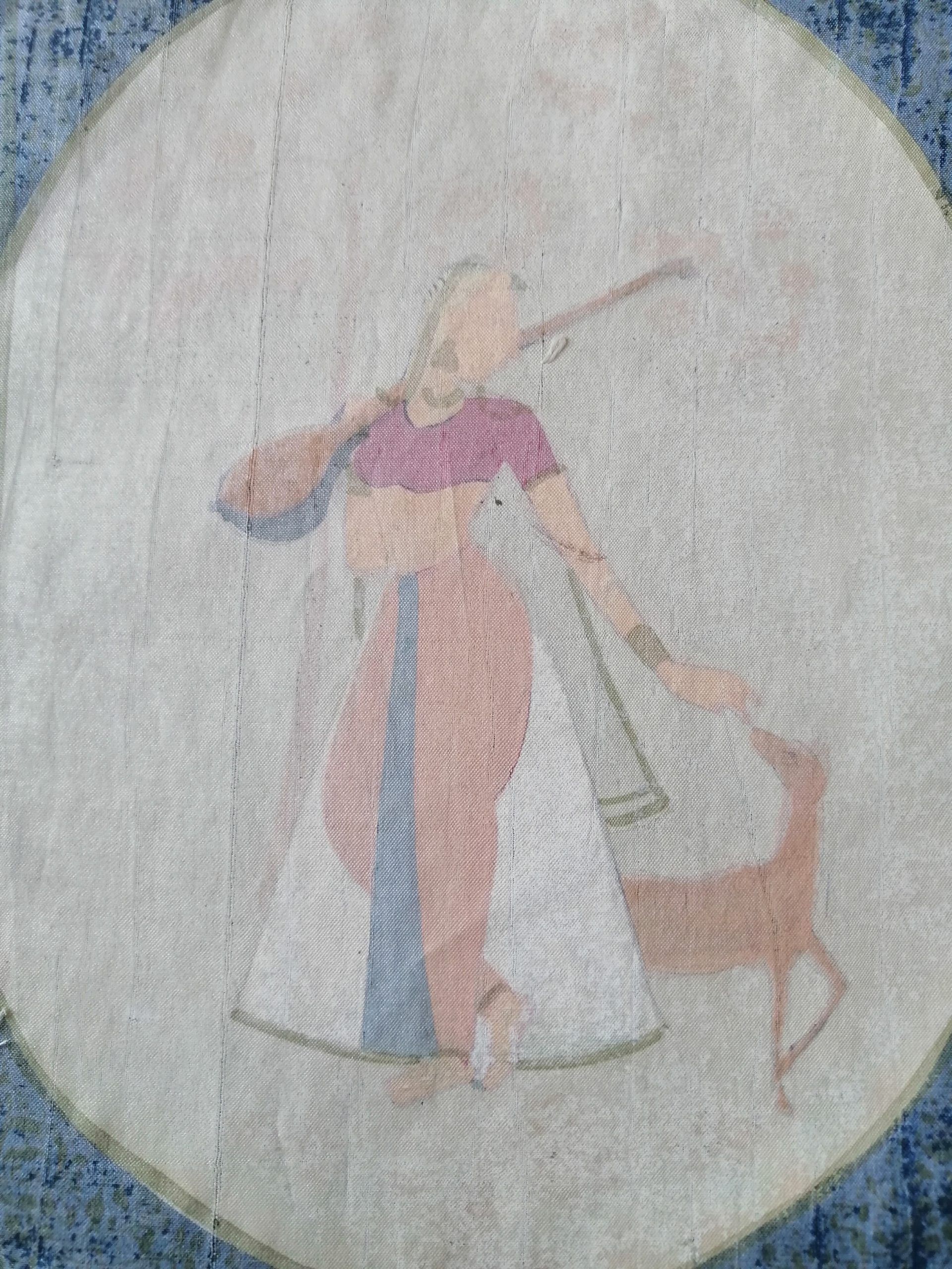 Vintage Nayika Ragamala Handmade Paintings on Silk - Image 7