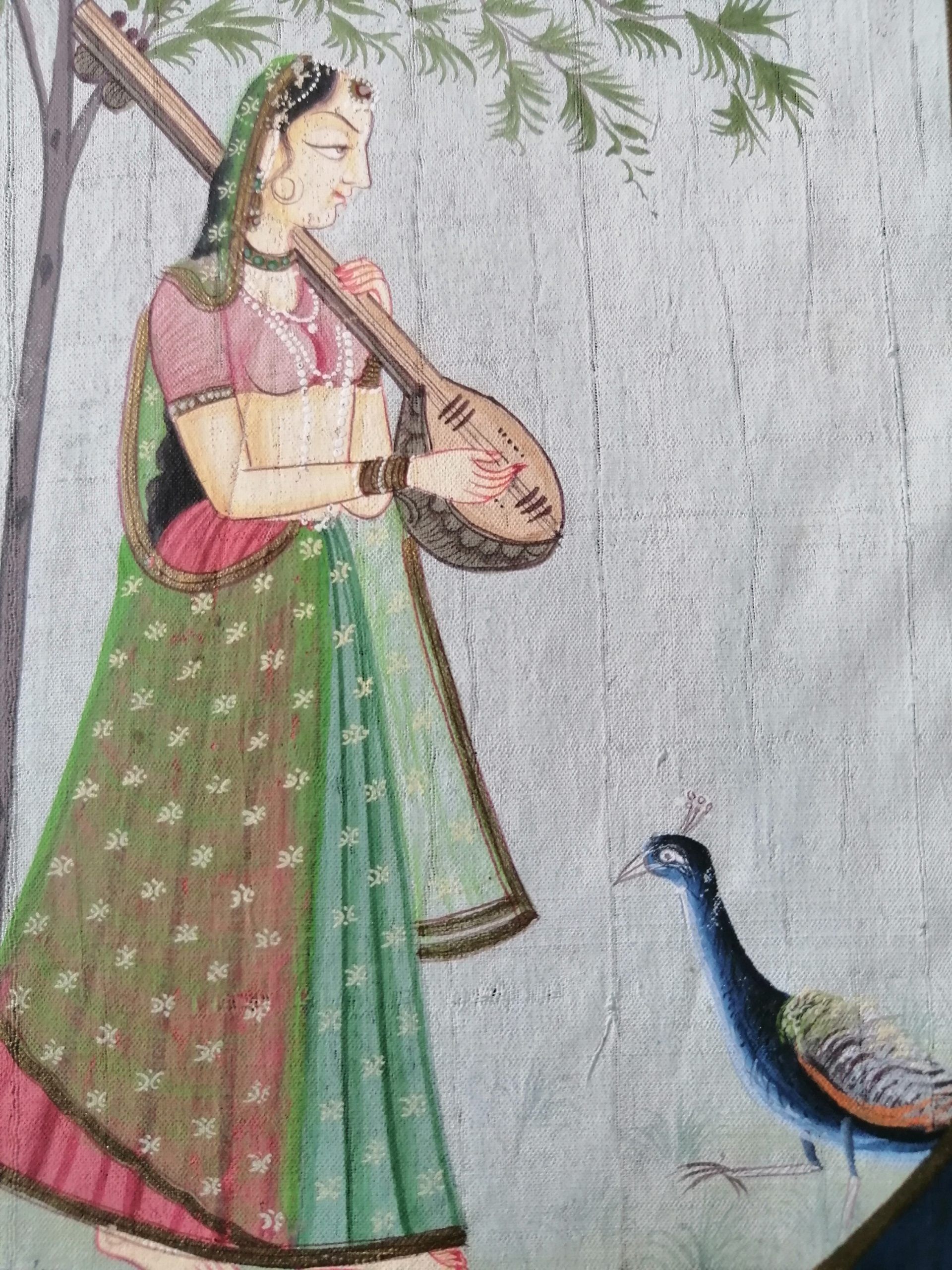 Vintage Nayika Ragamala Handmade Paintings on Silk - Image 15