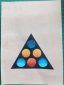 Yantra - The Cosmos, tantric handmade watercolor painting, vintage paper