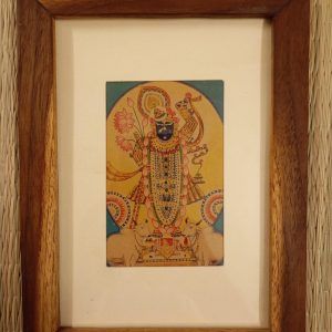 Framed Vintage Srinath ji Nathdwara print wooden frame