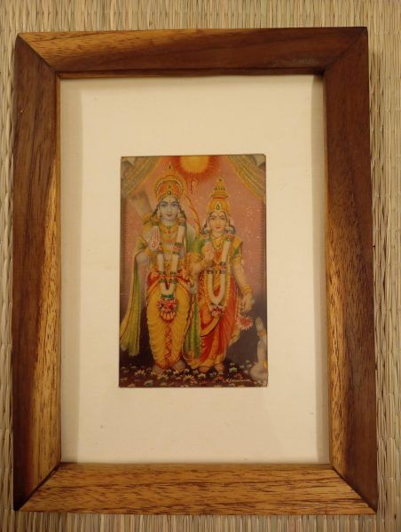 Framed Vintage Sita Ram print wooden frame