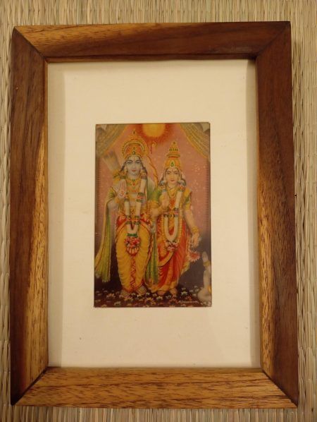 Framed Vintage Sita Ram print wooden frame