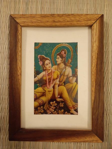 Framed Vintage Sita Ram Vanvas print wooden frame