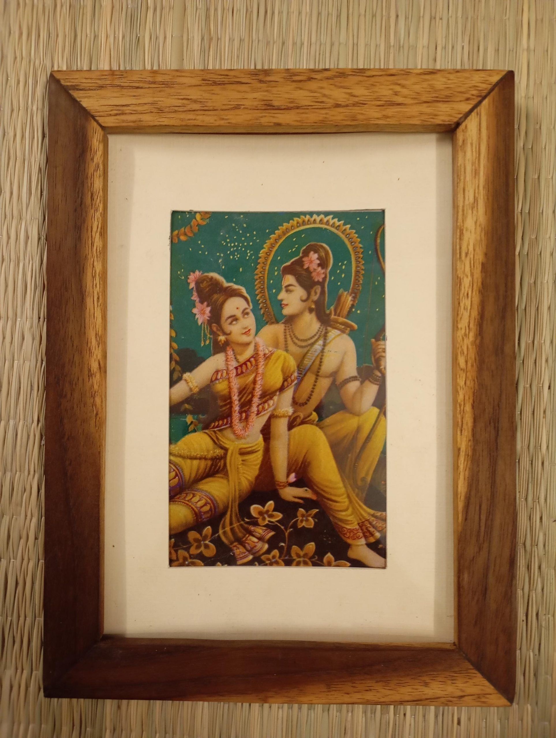 Framed Vintage Sita Ram Vanvas print wooden frame