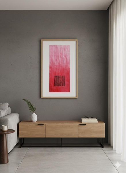 Meditating on Red - 003 original watercolor painting walldecor yoga