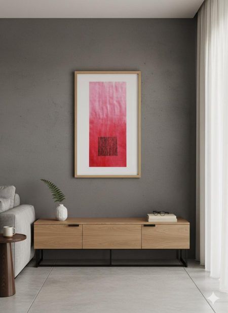 Meditating on Red - 003 original watercolor painting walldecor yoga