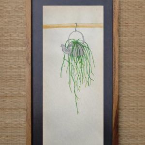 Cassia Quadrangularis Succulent Tea Kettle planter Airy handmade watercolor painting