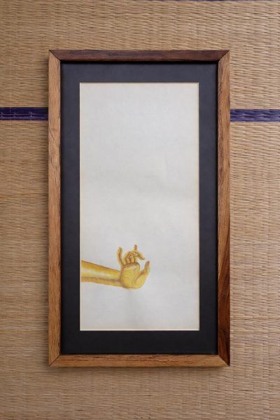 Grounding Apana Mudra yoga Relax Downward prana handmade watercolor