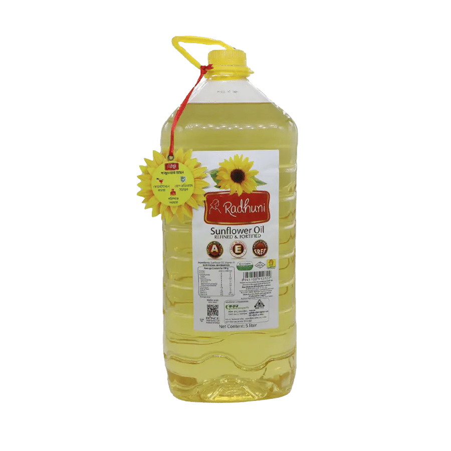 Radhuni Sunflower Oil 5 L | Pure & Healthy Cooking Oil Bangladesh