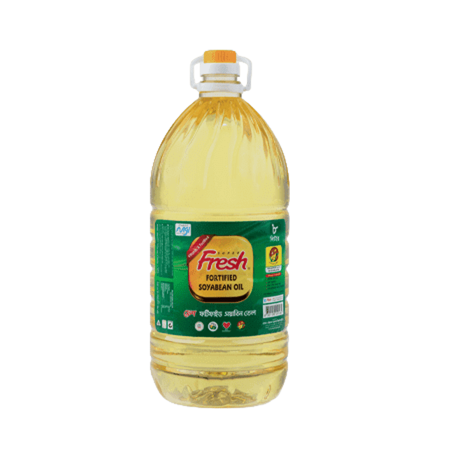 Fresh Fortified Soyabean Oil 8 Liter (8 kg) | Vitamin A & D Cooking Oil Bangladesh