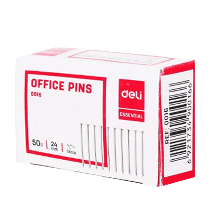 Deli Office Pin 1 Box | Stainless Steel Office & Notice Board Pins