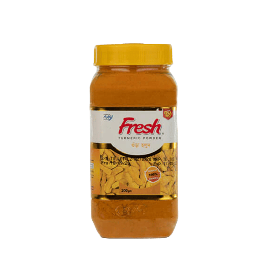 Fresh Turmeric Powder Jar 200 gm | Premium Haldi Spice Bangladesh