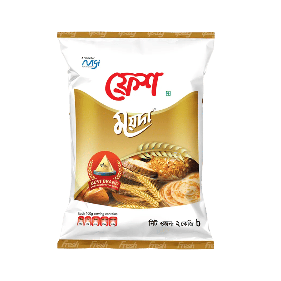 Fresh White Flour (Maida) 2 kg | Premium Refined Flour Bangladesh