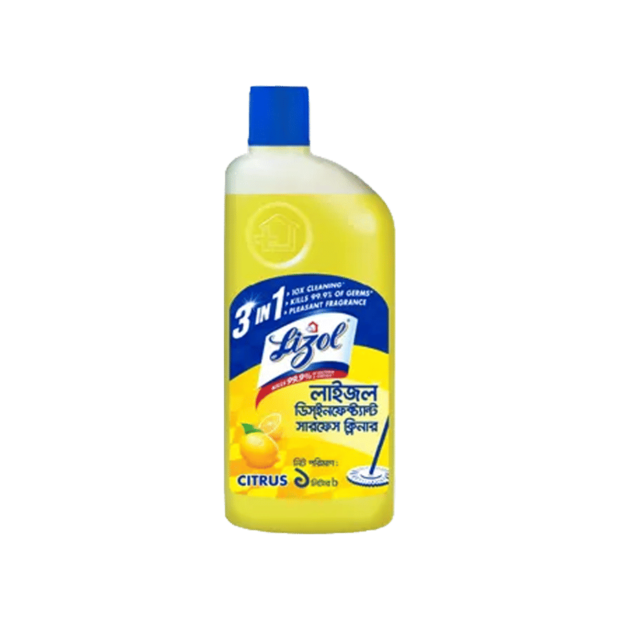 Lizol Floor Cleaner Citrus Disinfectant 1 L – Powerful Clean & Fresh Citrus Scent
