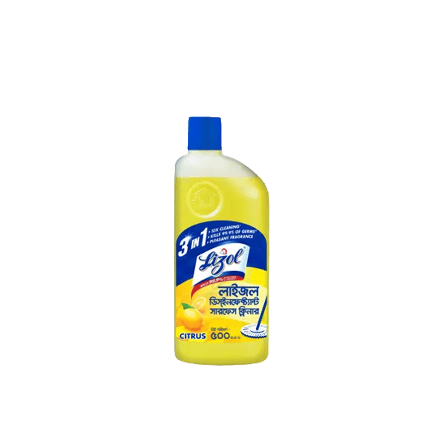 Lizol Floor Cleaner Citrus Disinfectant 500 ml – Powerful Clean & Fresh Citrus Scent