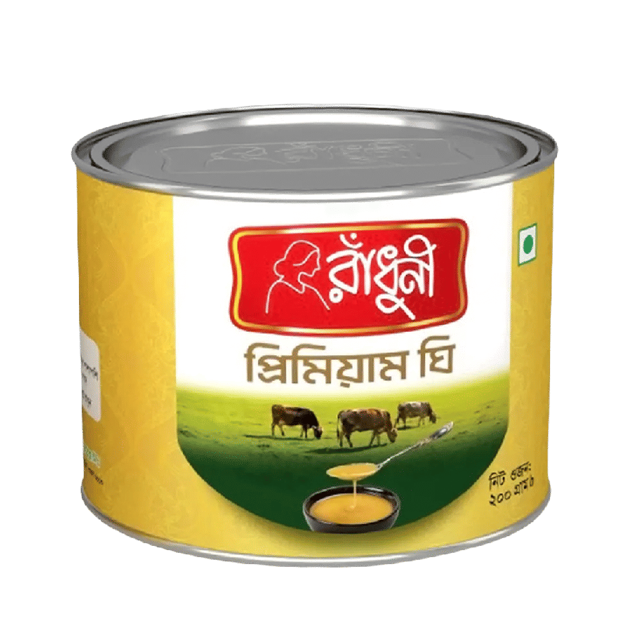 Radhuni Premium Ghee 200 gm | Pure & Aromatic Ghee Bangladesh