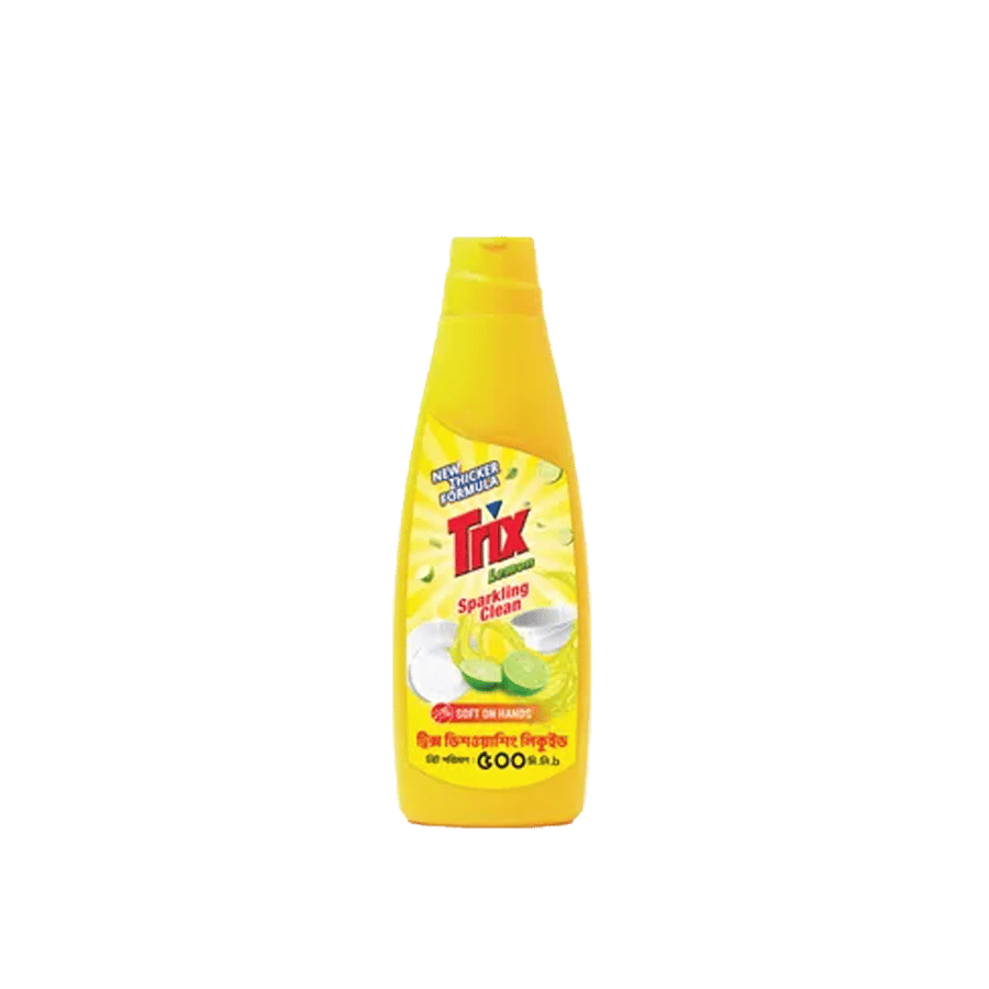 Trix Dishwashing Liquid Lemon Bottle 500 ml – Powerful Clean & Fresh Scent