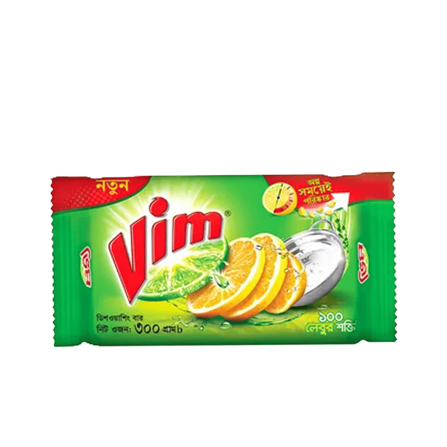 Vim Dishwashing Bar 300 gm – Powerful Grease Removal & Fresh Lemon Scent