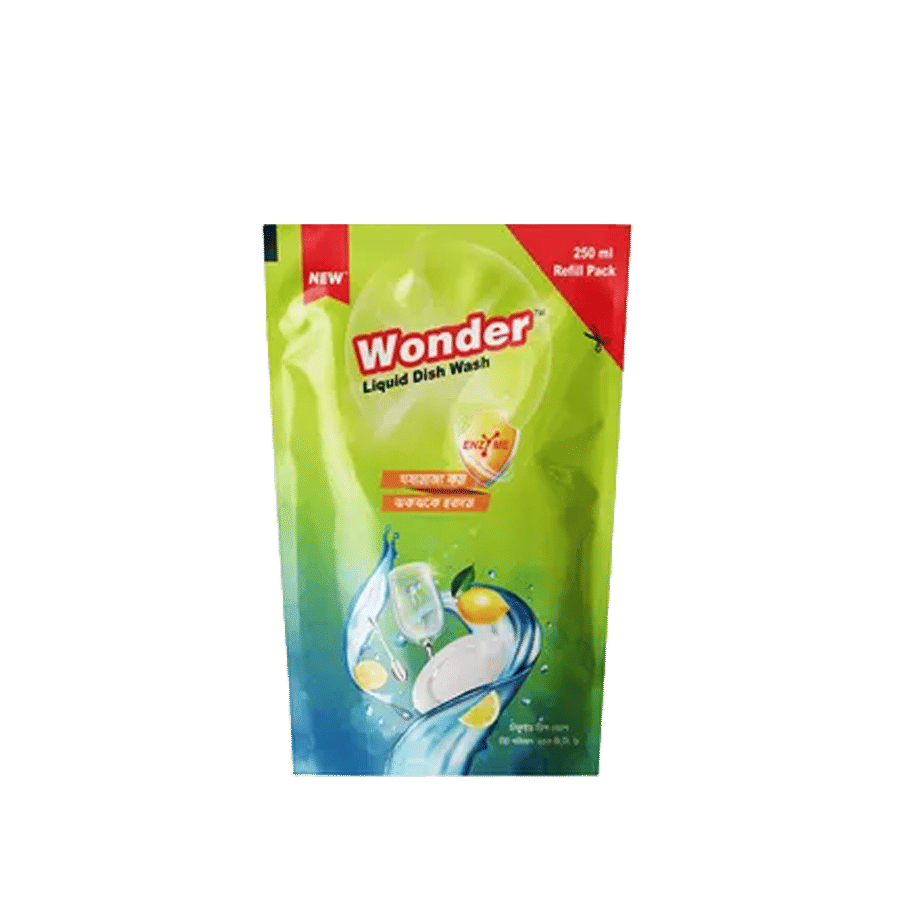 ACI Wonder Antibacterial Dish Washing Refill 250 ml – Powerful Cleaning & Germ Protection