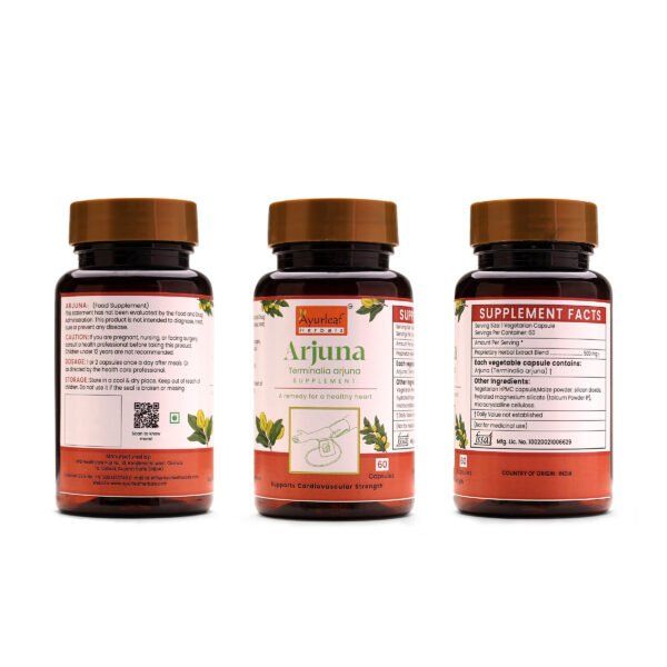 Arjuna Extract Blended Capsules 500mg |  60 Capsules Vegan Pack - Image 5