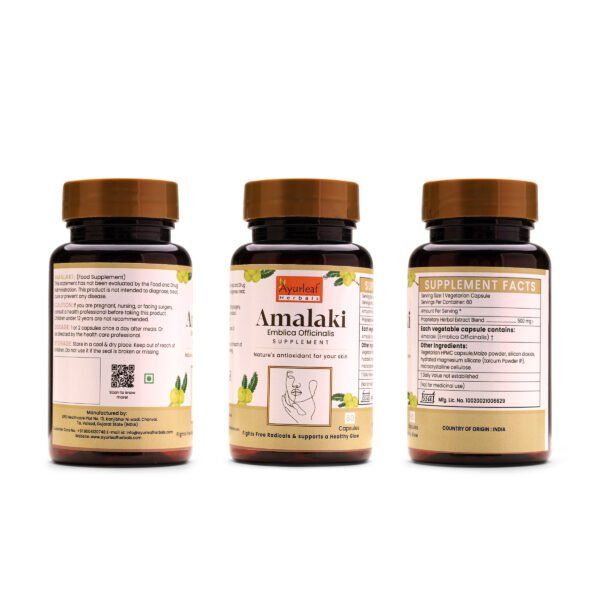 Amalaki Extract Blended Capsules 500mg |  60 Capsules Vegan Pack - Image 5