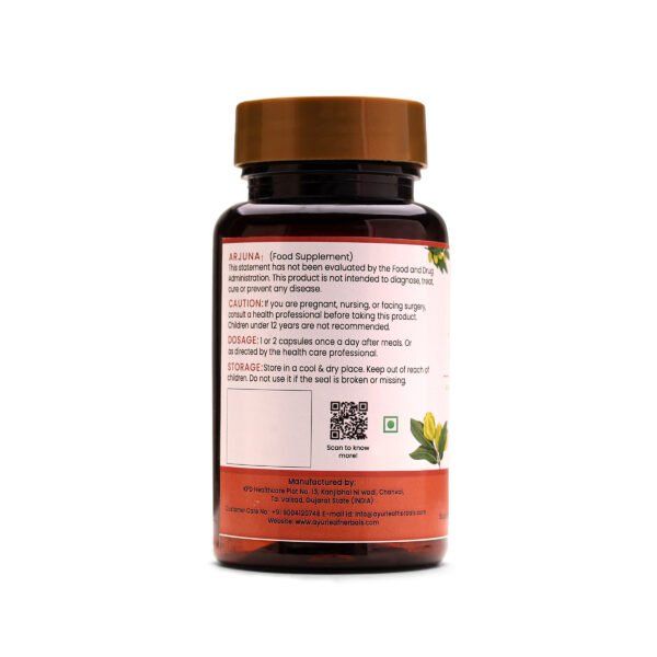Arjuna Extract Blended Capsules 500mg |  60 Capsules Vegan Pack - Image 3