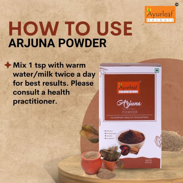 Arjuna Powder to Maintain Blood Pressure, Support Cardiovascular & Enhances Stamina (200g) - Image 8
