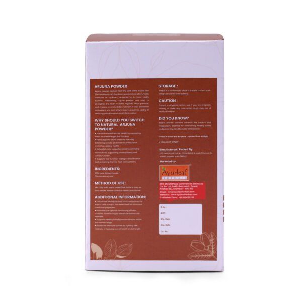 Arjuna Powder to Maintain Blood Pressure, Support Cardiovascular & Enhances Stamina (200g) - Image 5