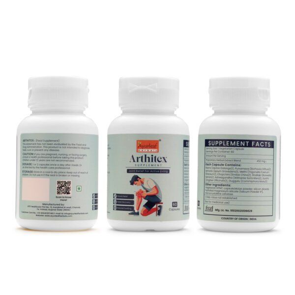 Arthitex Extract Blended Capsules 450mg |  60 Capsules Vegan Pack - Image 5