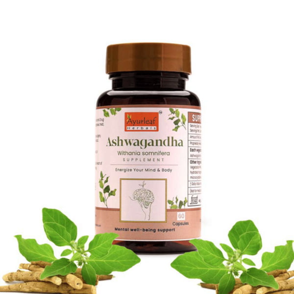 Ashwagandha Extract Blended Capsules 500mg |  60 Capsules Vegan Pack