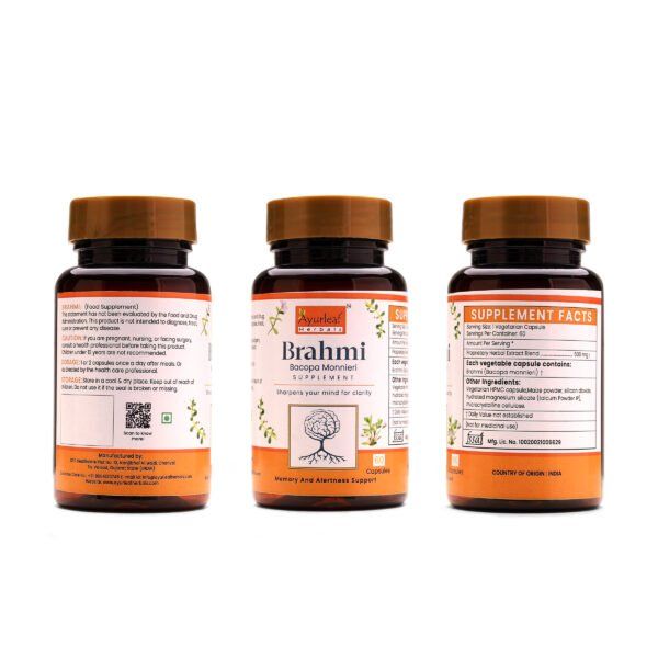 Brahmi Extract Blended Capsules 500mg |  60 Capsules Vegan Pack - Image 5