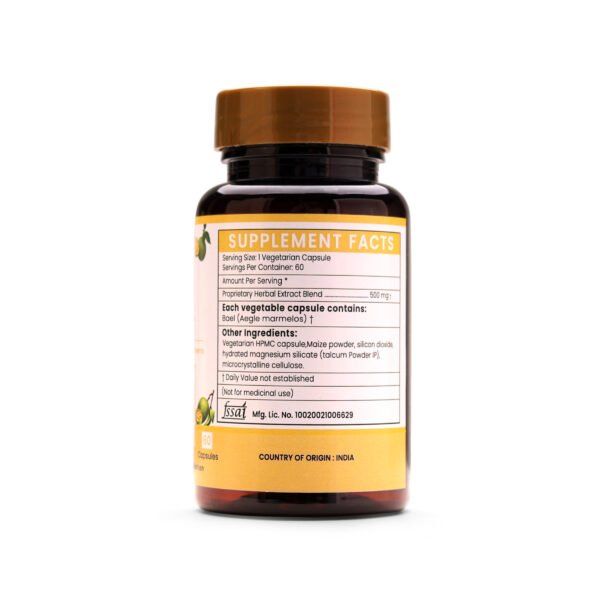 Bael  Extract Blended Capsules 500mg |  60 Capsules Vegan Pack - Image 4