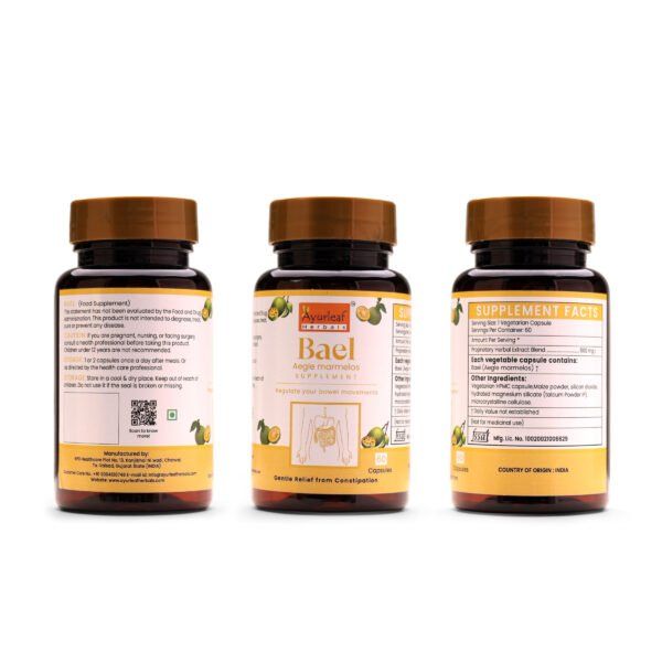 Bael  Extract Blended Capsules 500mg |  60 Capsules Vegan Pack - Image 5