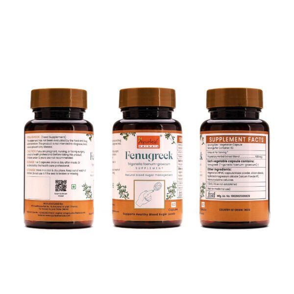 Fenugreek Extract Blended Capsules 500mg |  60 Capsules Vegan Pack - Image 5