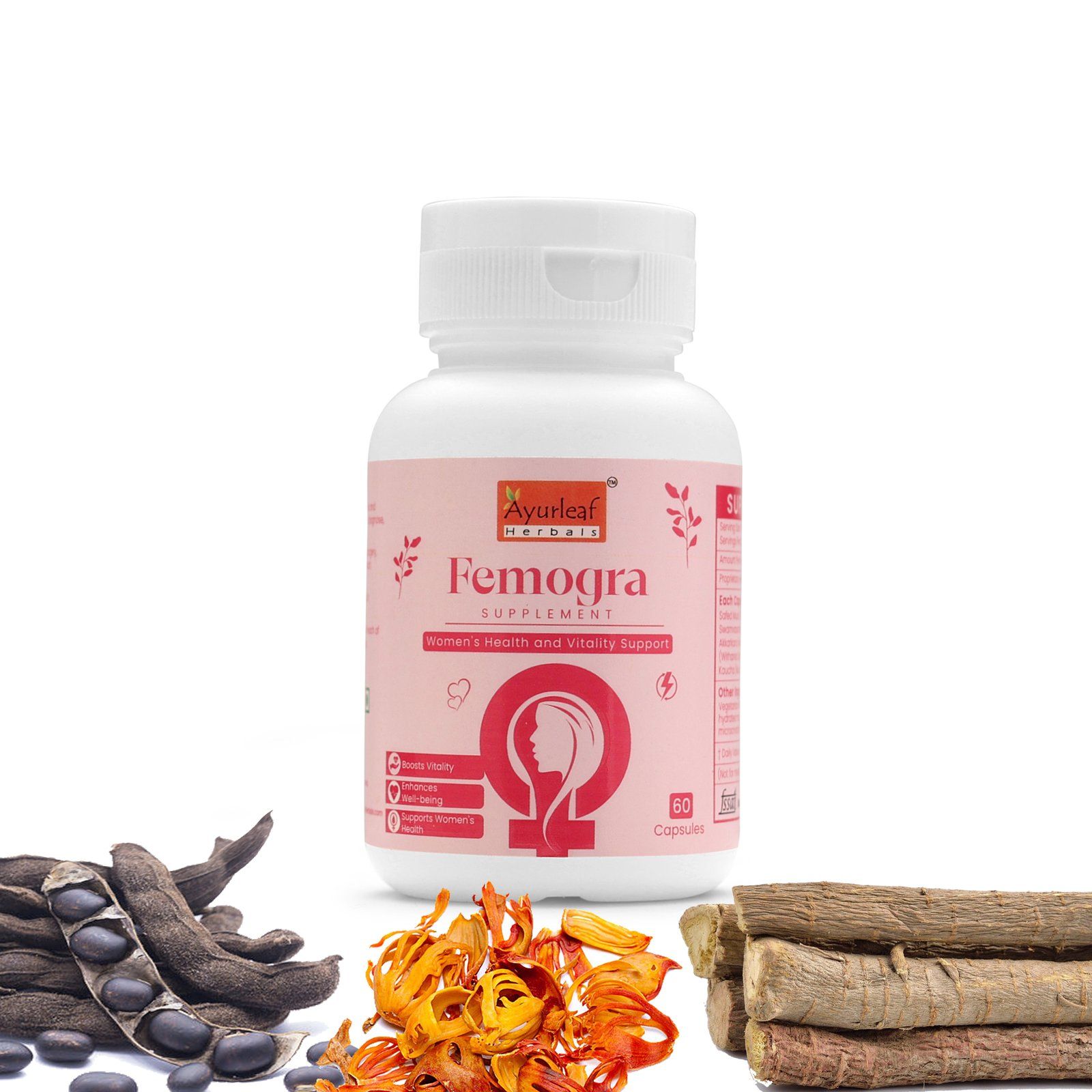Femogra Extract Blended Capsules 340mg | 60 Capsules Vegan Pack