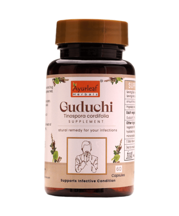 Guduchi Extract Blended Capsules 500mg |  60 Capsules Vegan Pack - Image 2