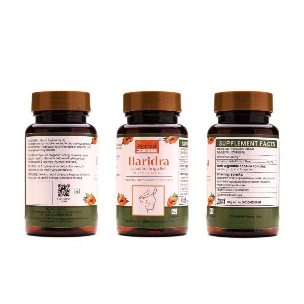 Haridra Extract Blended Capsules 500mg |  60 Capsules Vegan Pack - Image 5