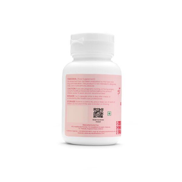 Femogra Extract Blended Capsules 340mg |  60 Capsules Vegan Pack - Image 3