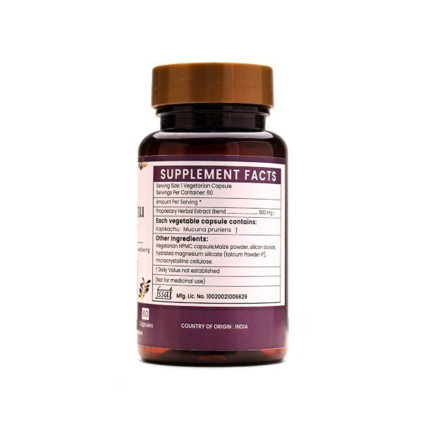 Kapikachhu Extract Blended Capsules 500mg |  60 Capsules Vegan Pack - Image 4