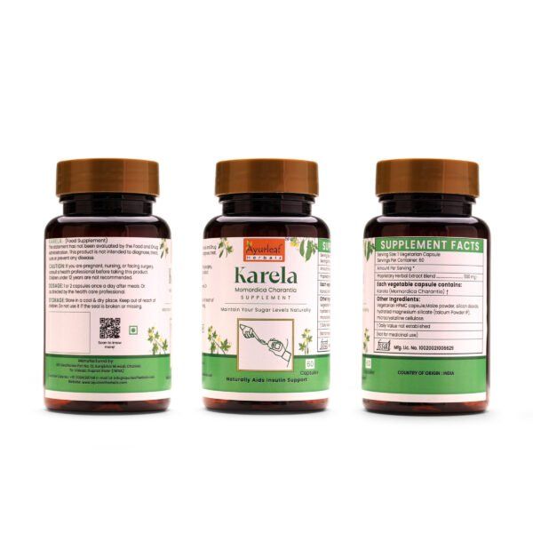 Karela Extract Blended Capsules 500mg |  60 Capsules Vegan Pack - Image 5