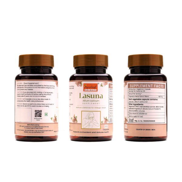 Lasuna Extract Blended Capsules 500mg |  60 Capsules Vegan Pack - Image 5