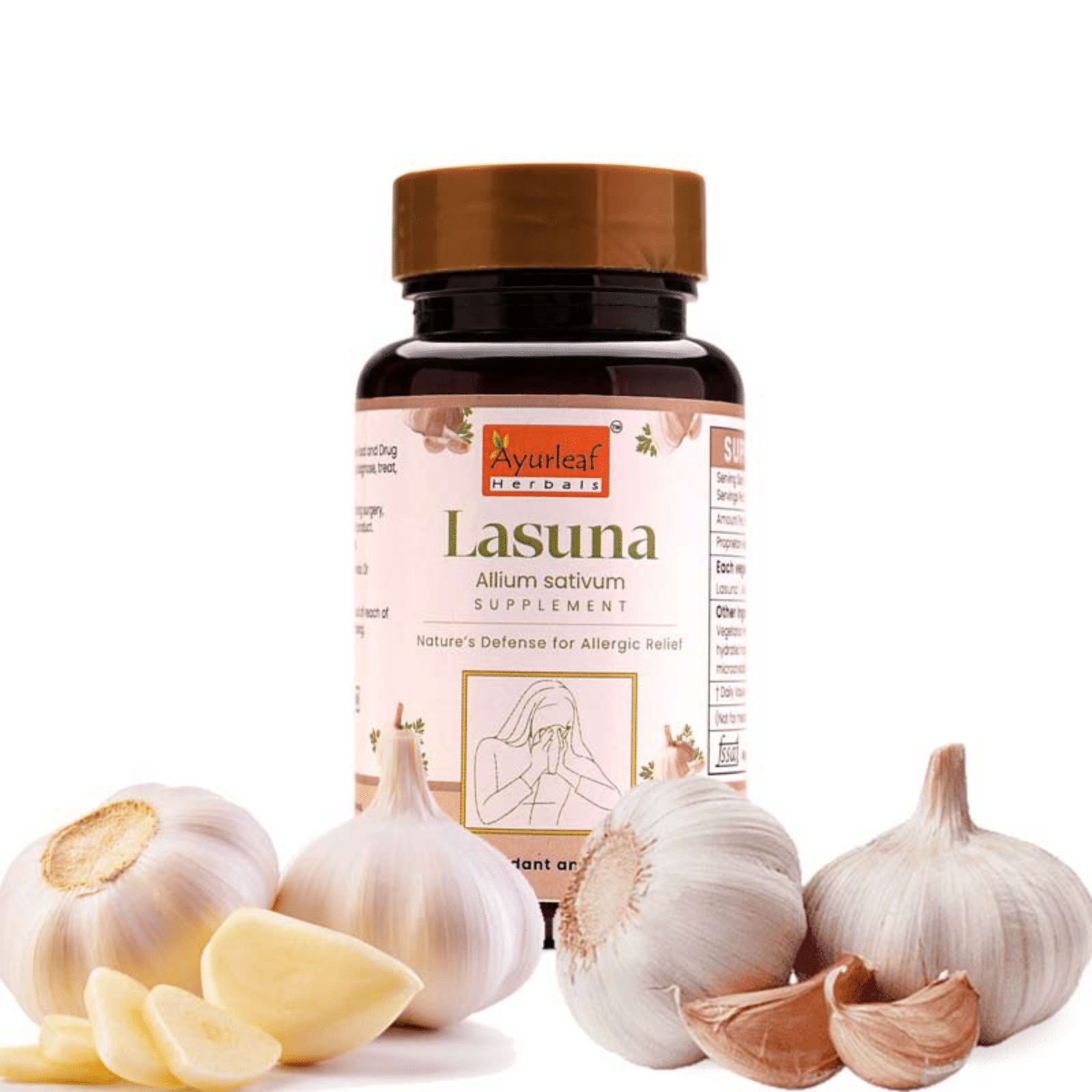 Lasuna Extract Blended Capsules 500mg | 60 Capsules Vegan Pack