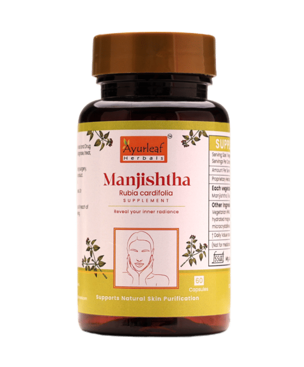 Manjishtha Extract Blended Capsules 500mg |  60 Capsules Vegan Pack - Image 2