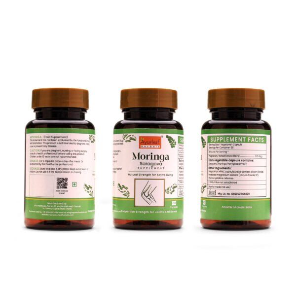 Moringa Extract Blended Capsules 375mg |  60 Capsules Vegan Pack - Image 5