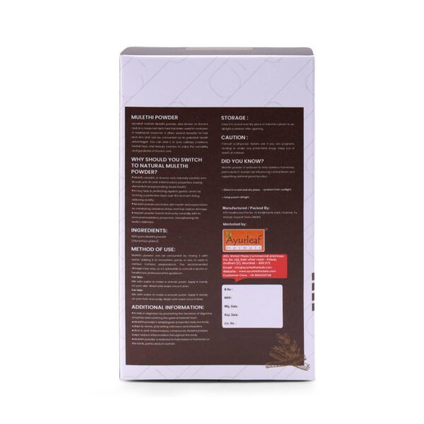 100% Natural Mulethi Powder for skin care and digestive support (200gms) - Image 4