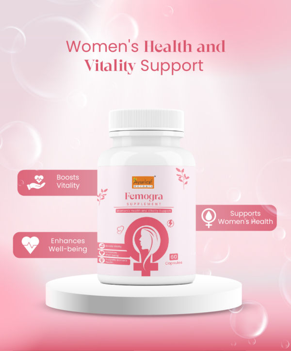 Femogra Extract Blended Capsules 340mg |  60 Capsules Vegan Pack - Image 2