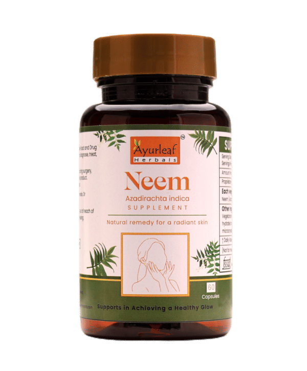 Neem Extract Blended Capsules 500mg |  60 Capsules Vegan Pack - Image 2