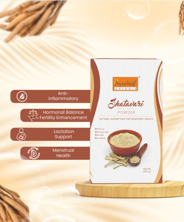 100% Natural and Pure Shatavari Powder for Hormonal Balance, Anti-Inflammatory Support, and Lactation Health (200g) - Image 2